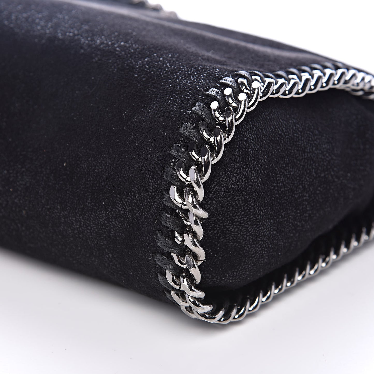 Shaggy Deer Mini Falabella Fold Over Tote Black