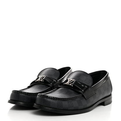 Louis Vuitton Damier Graphite Calfskin Mens Major Loafers 11 3 of 10
