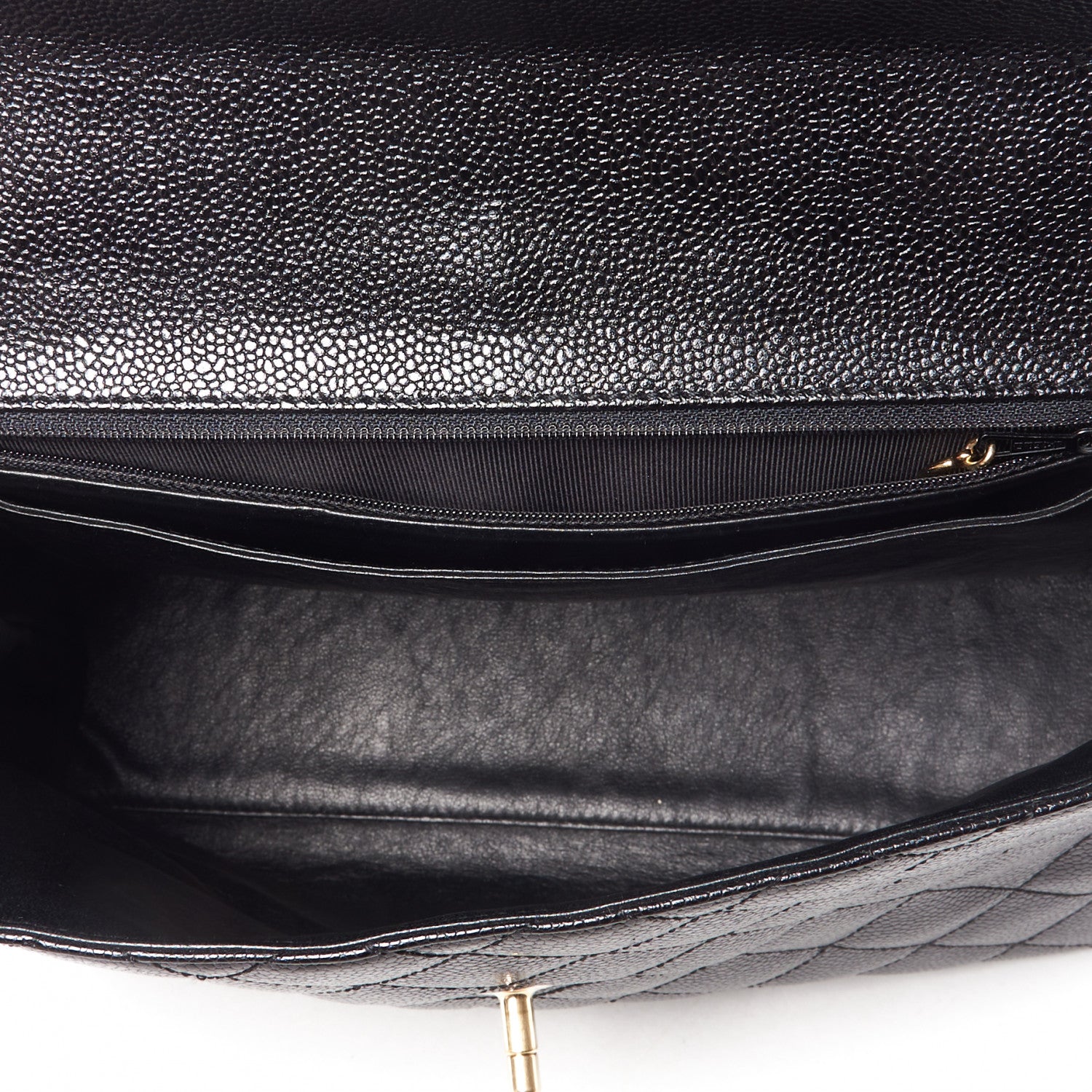Chanel Caviar Quilted Jumbo Kelly Flap Black 7 of 10