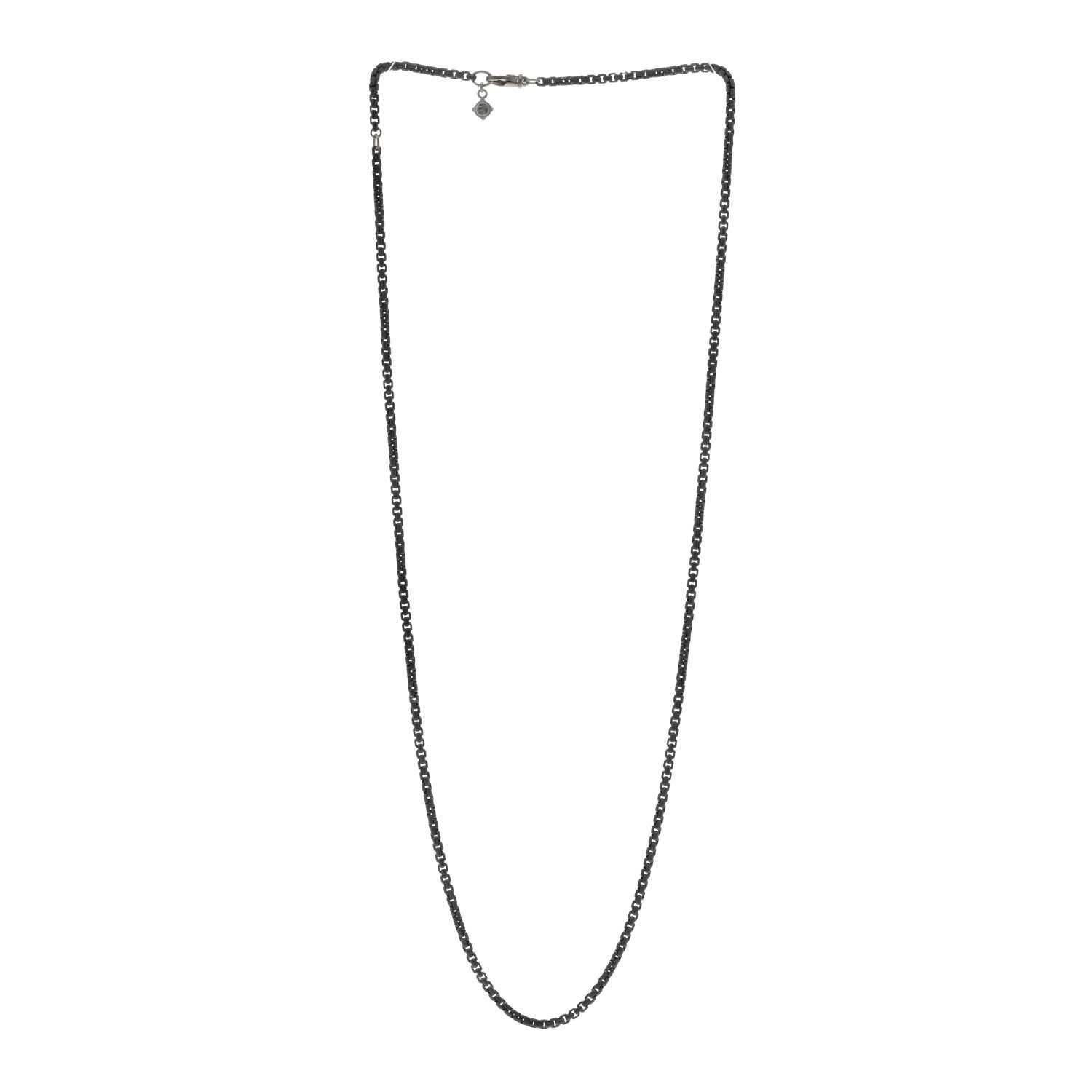 David Yurman Sterling Silver 2.7mm Small Box Chain Necklace Grey 3 of 4