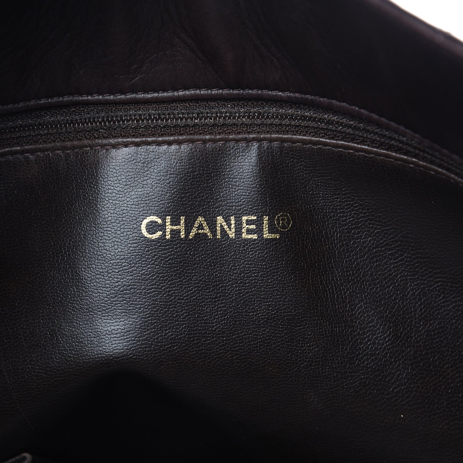 Chanel Lambskin Quilted Shopping Tote Dark Brown 6 of 15