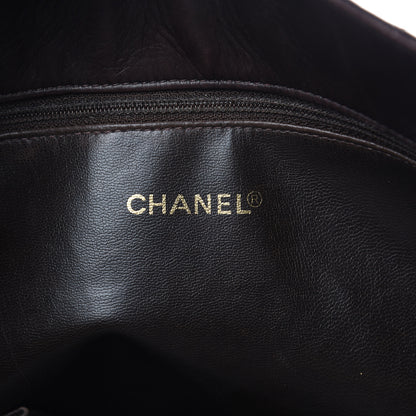 Chanel Lambskin Quilted Shopping Tote Dark Brown 6 of 15
