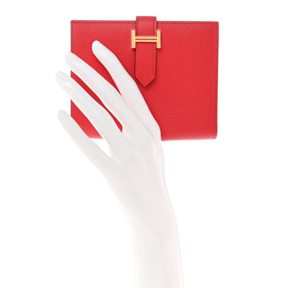 Hermes Epsom Bearn Compact Wallet Bougainvillea 2 of 8