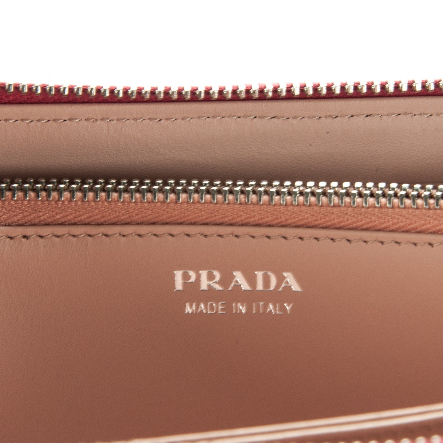 Prada Saffiano Colour Zip Around Wallet Tamaris Pesca 6 of 7