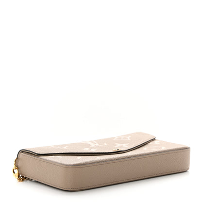 Louis Vuitton Empreinte Monogram Giant Felicie Pochette Tourterelle Creme 5 of 14
