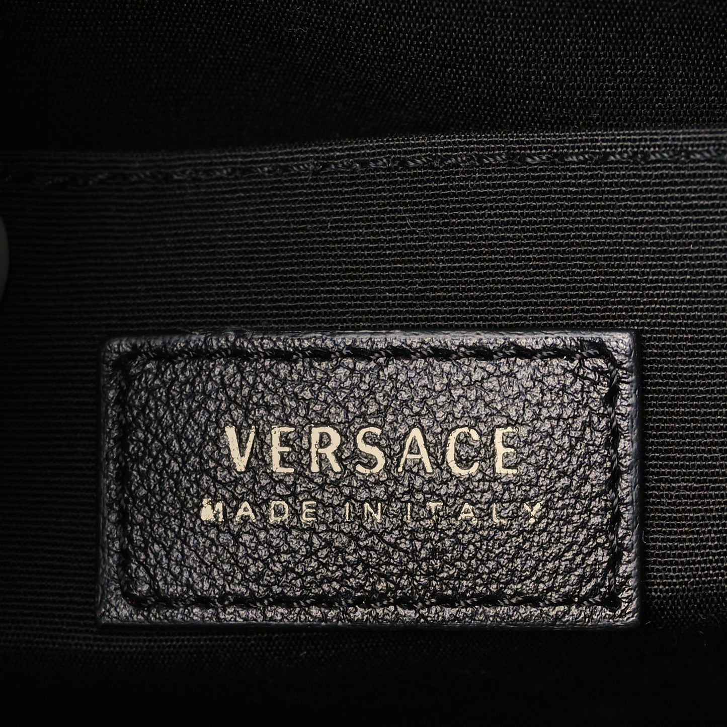 Grained Calfskin Large Virtus Top Handle Shoulder Bag Black