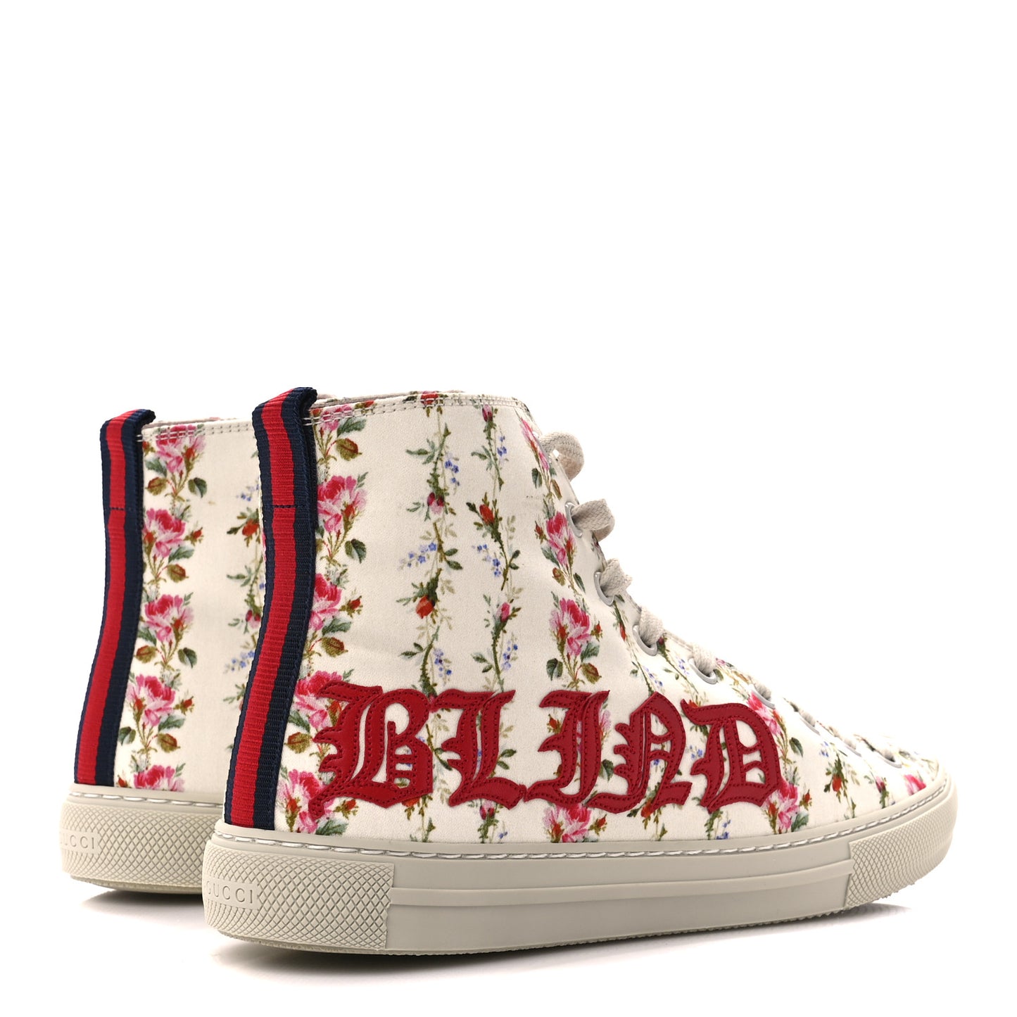 Canvas Romantic Print Major Blind For Love High Top Sneakers 37 Ivory