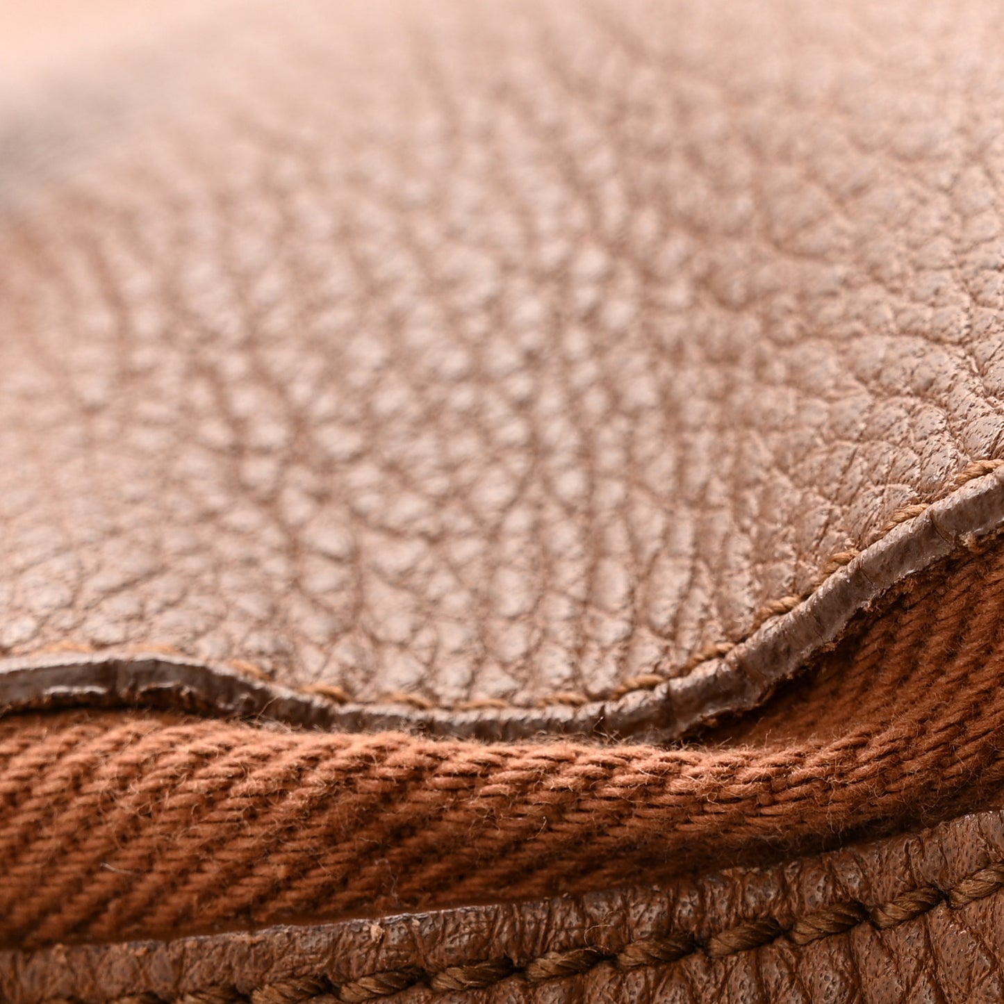 Calfskin Canvas Large Muse Two Brown