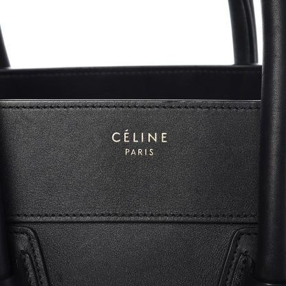 Celine Smooth Calfskin Mini Luggage Black 12 of 15