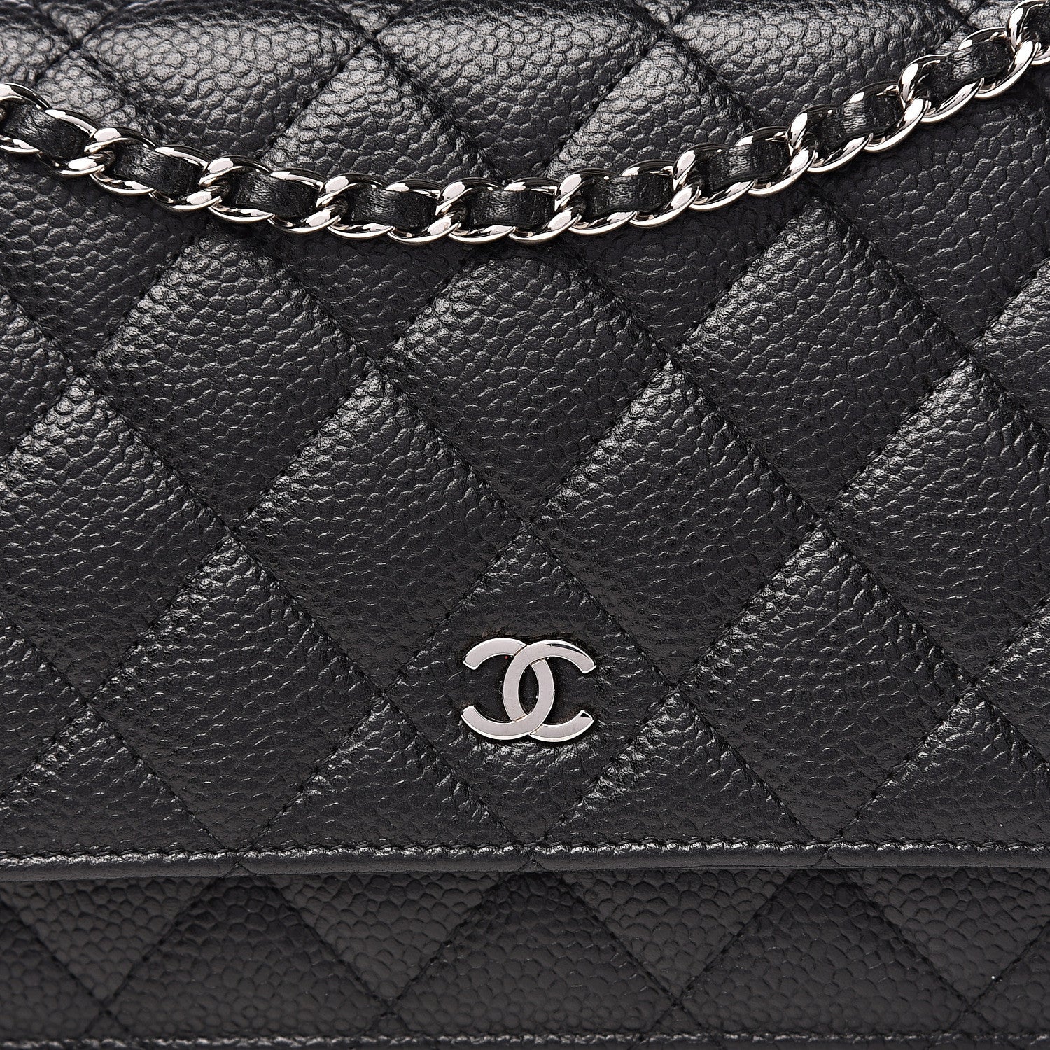 Chanel Caviar Quilted Wallet On Chain WOC Black 11 of 12