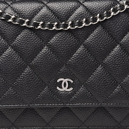 Chanel Caviar Quilted Wallet On Chain WOC Black 11 of 12