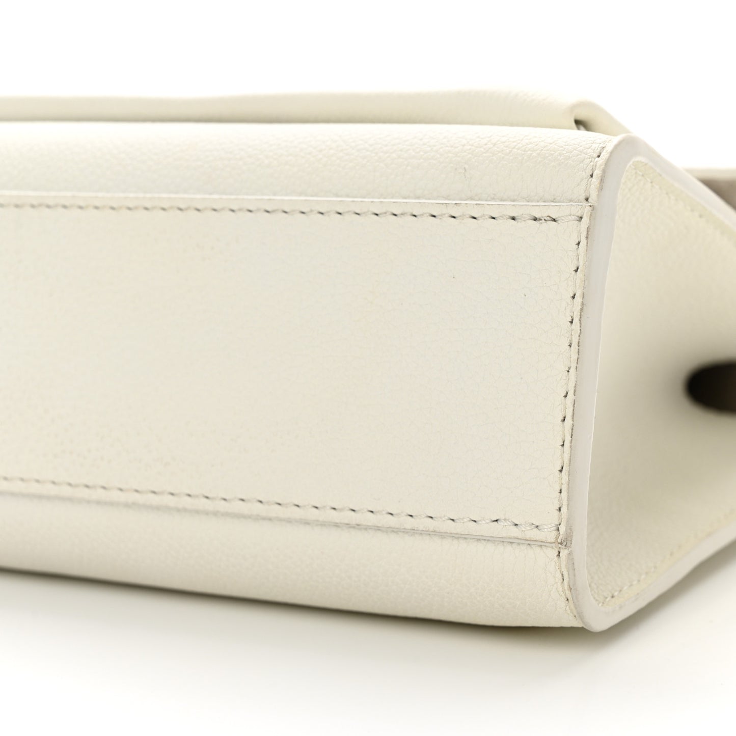 LOUIS VUITTON Soft Calfskin Mylockme Chain Bag BB White