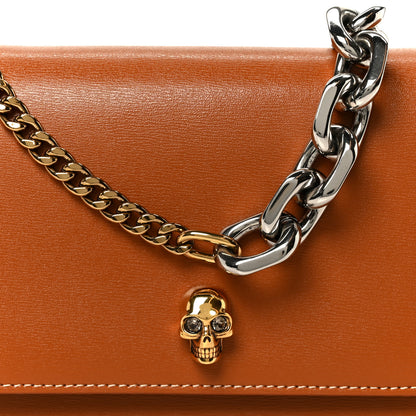 Alexander McQueen Calfskin Mini Skull Chain Crossbody Bag Caramel Tan 9 of 12