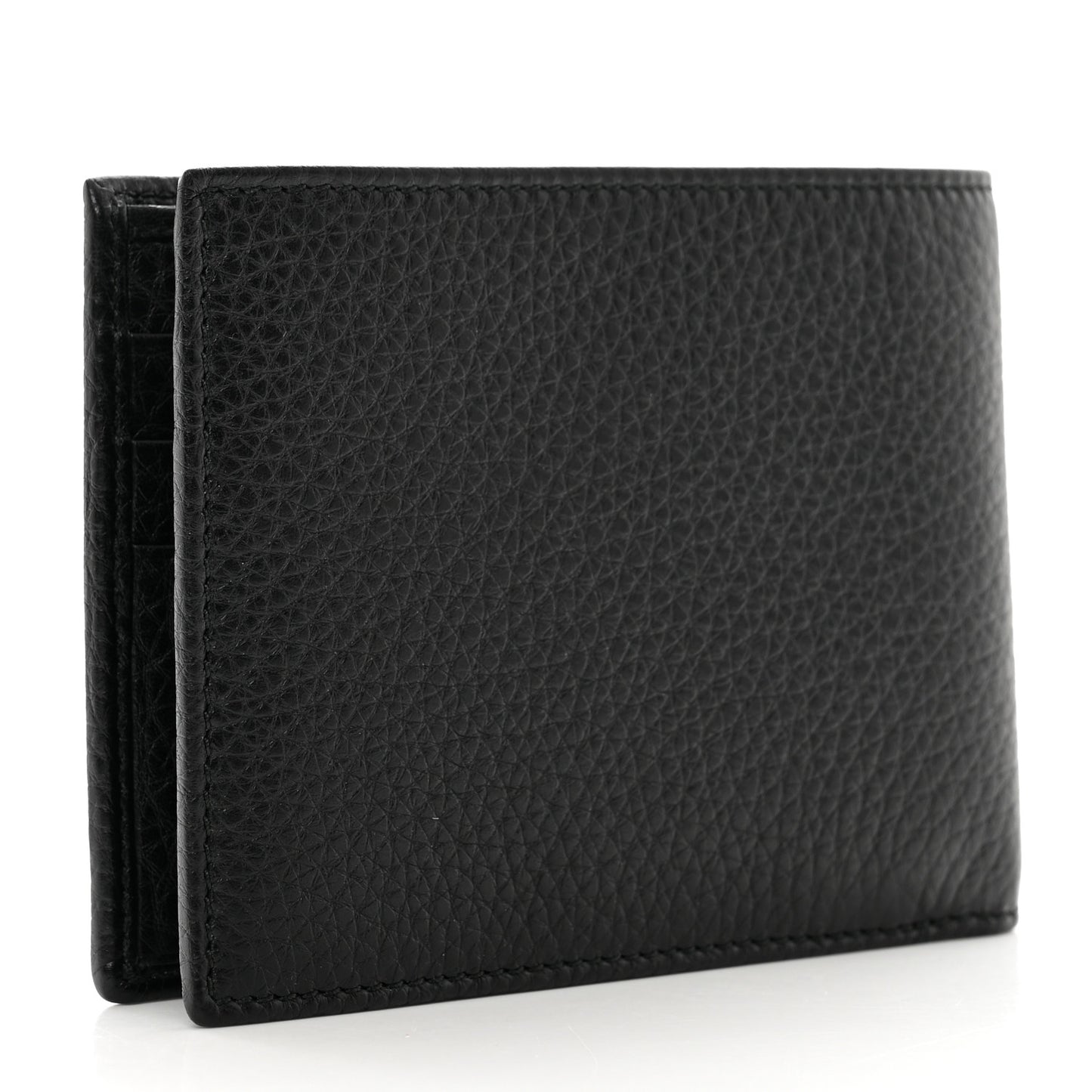 Dollar Calfskin Bi-Fold Wallet Black