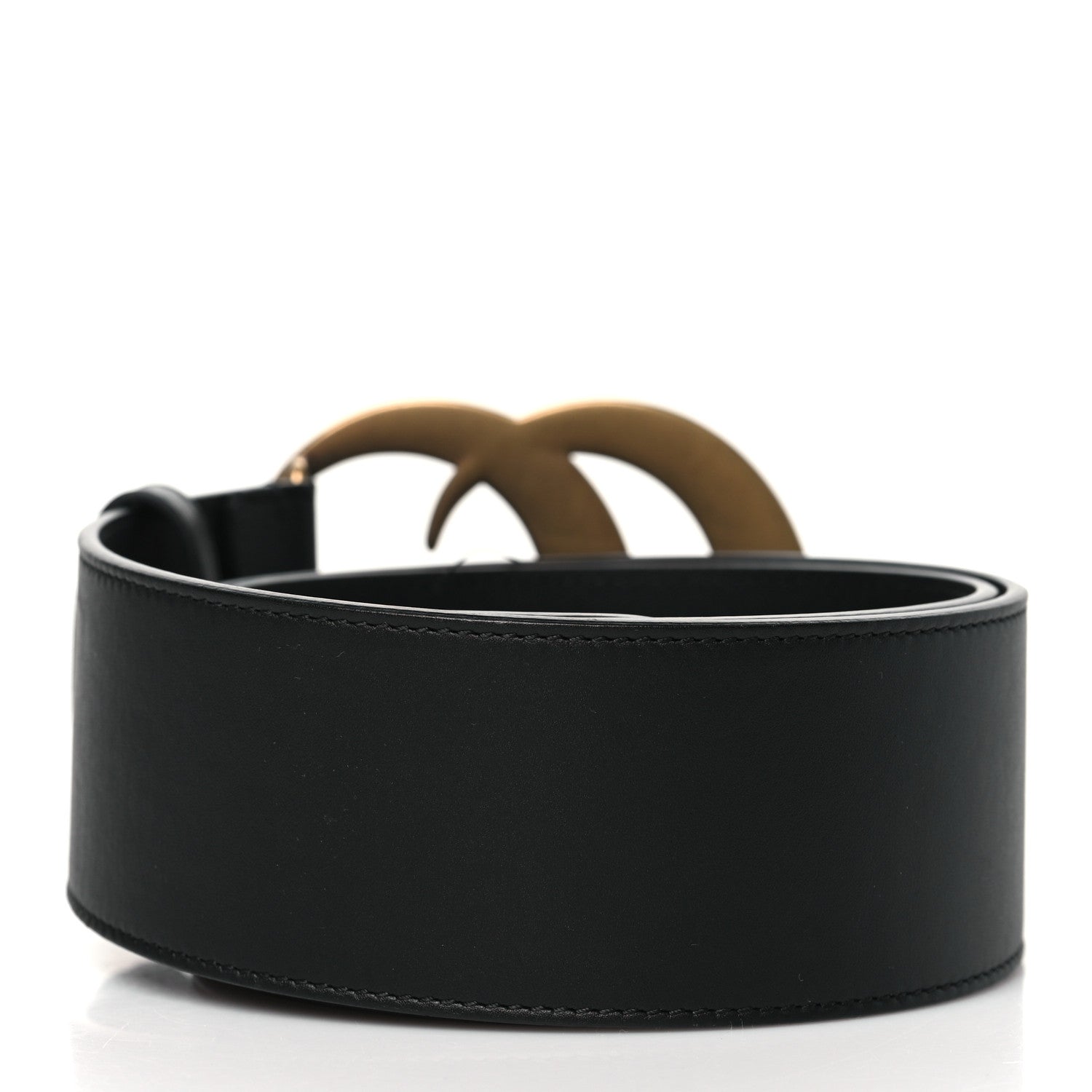 Gucci Calfskin Crystal Double G 55mm Belt 85 34 Black 3 of 5