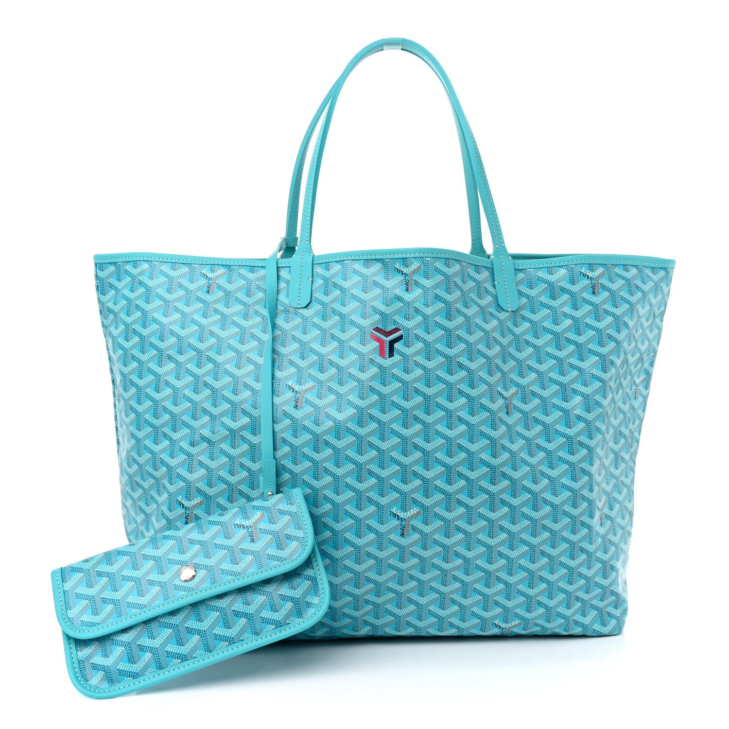 Goyard Goyardine Saint Louis GM Balise Beach Towel Set Turquoise 3 of 11