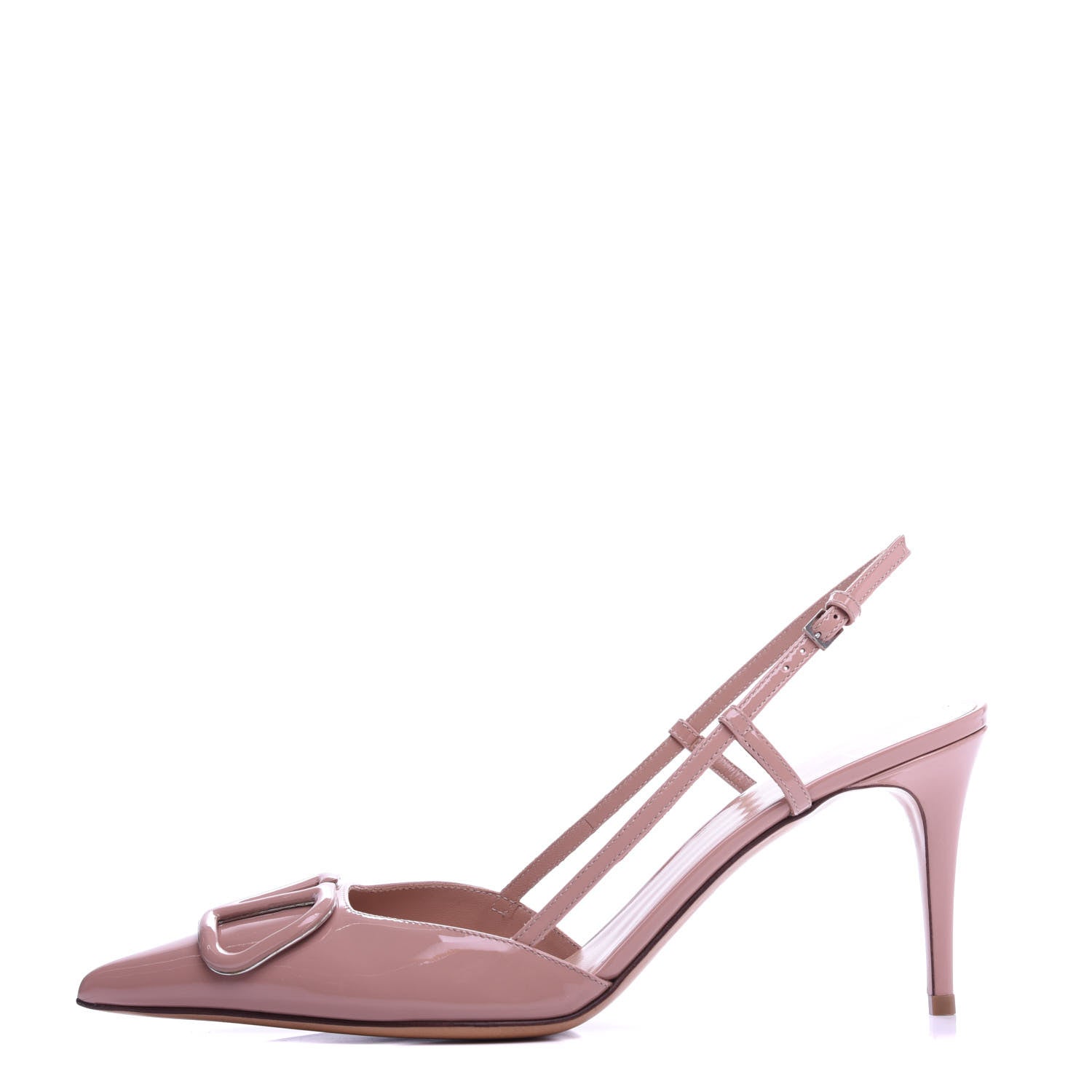 Valentino Garavani Patent Signature Vlogo Slingback 80mm Pumps 40 Rose Cannelle 1 of 8