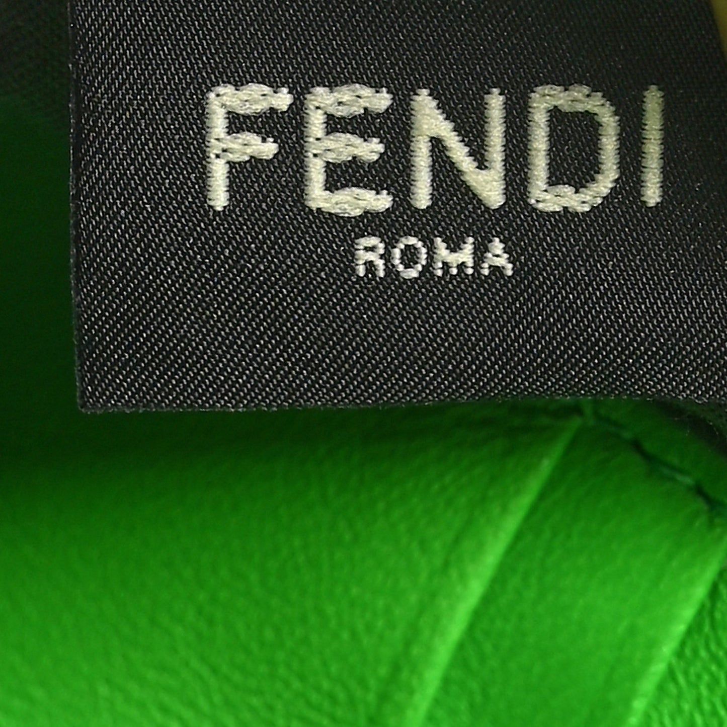 Nappa FF 1974 Embossed Mini Baguette Tomatillo