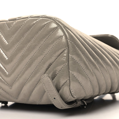 Chanel Iridescent Calfskin Chevron Quilted Small Urban Spirit Backpack Silver 10 of 11