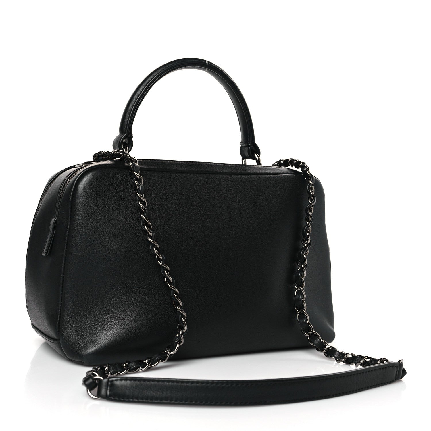 Chanel Calfskin Small Trendy CC Bowling Bag Black 3 of 9