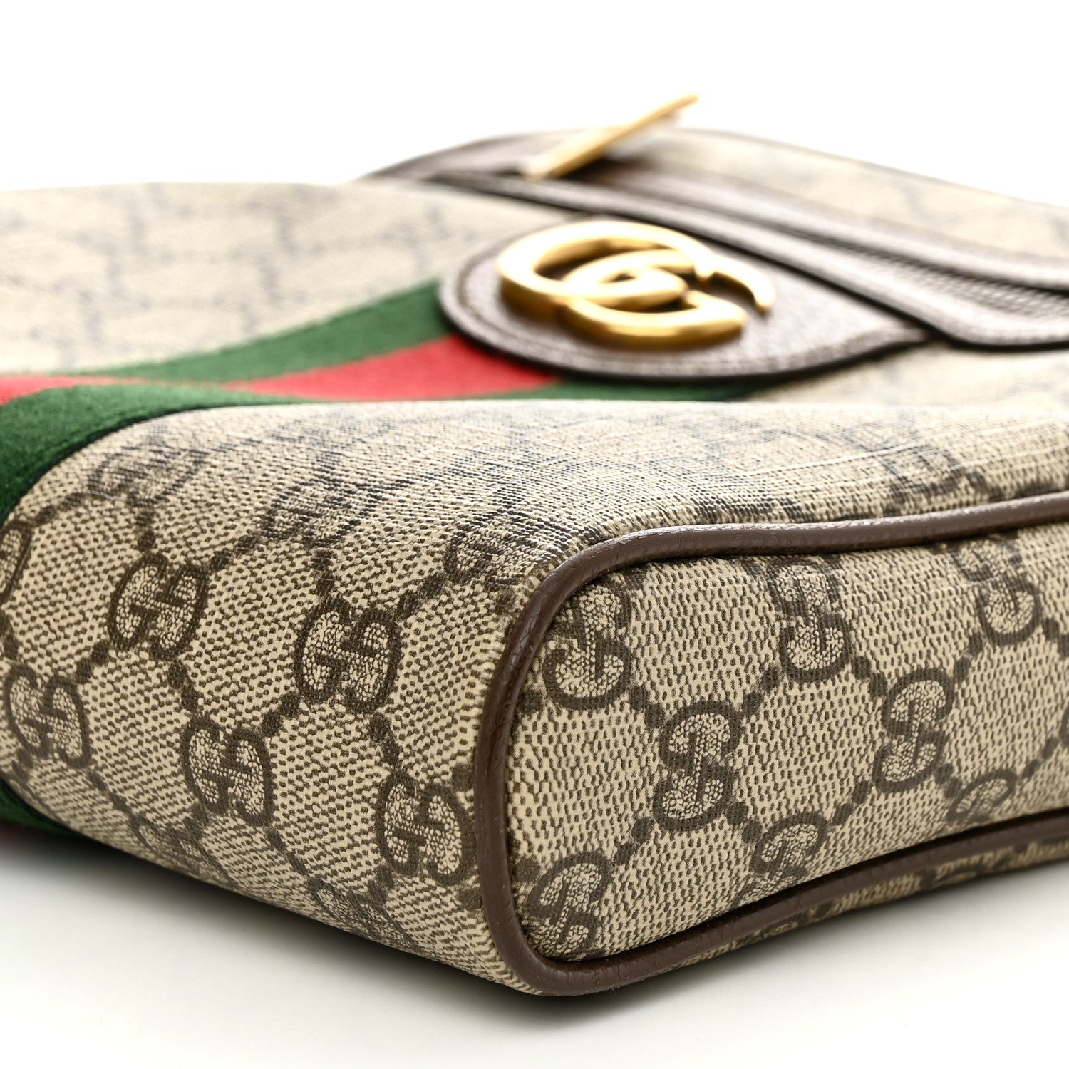 Gucci GG Supreme Monogram Web Small Ophidia Messenger Bag Brown 10 of 12