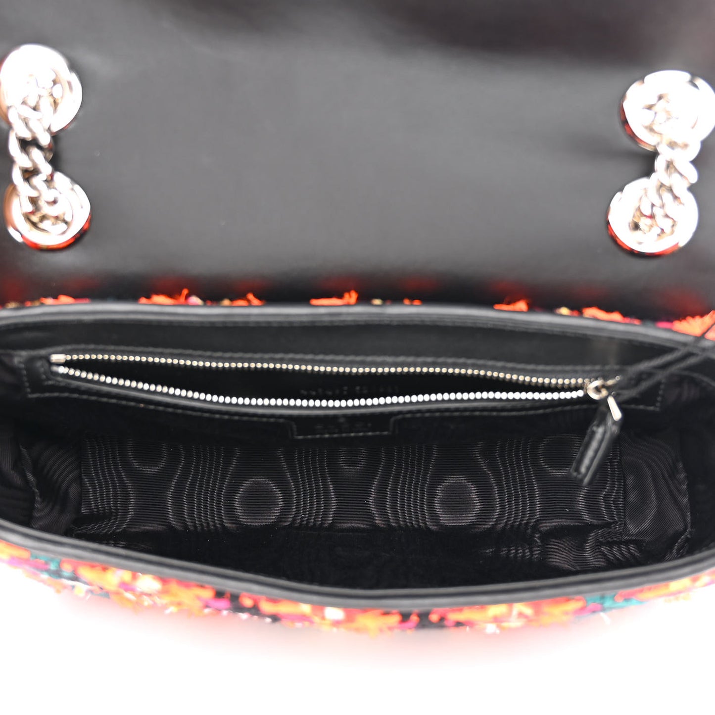 Tweed Check Poule Calfskin Small GG Marmont Shoulder Bag Pink Petroleum Multicolor Black