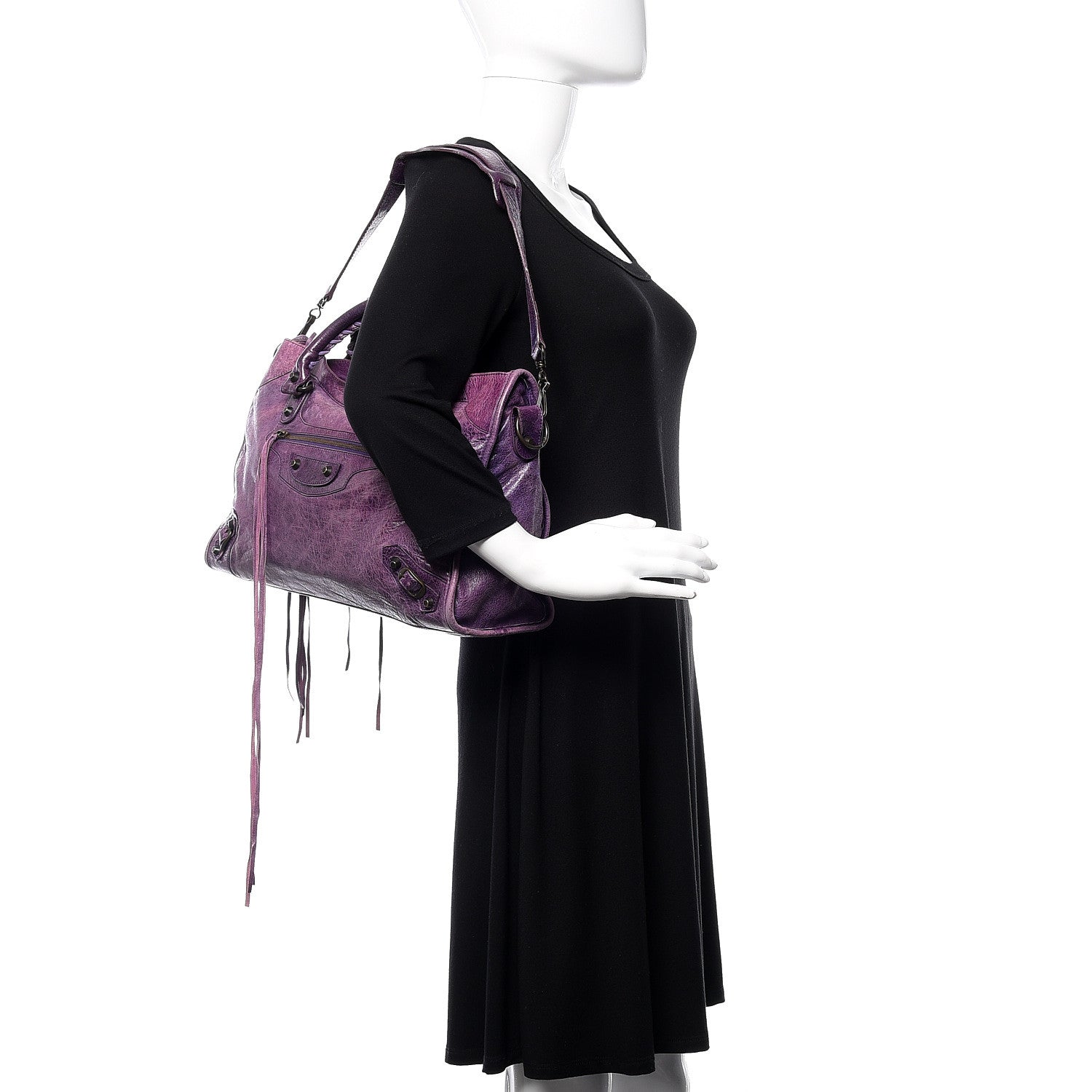 Balenciaga Agneau Classic Hardware City Raisin 2 of 11
