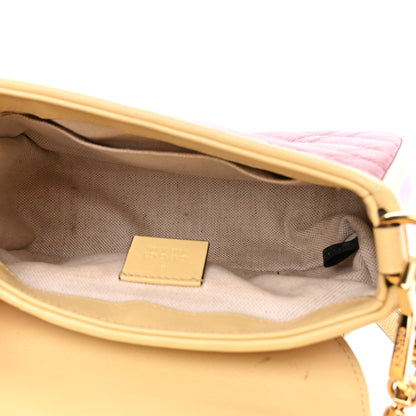 Gucci Azalea Calfskin Matelasse Diagonal Mini Torchon GG Marmont Top Handle Shoulder Bag Blue Agata New Cherry Red Butter 5 of 15