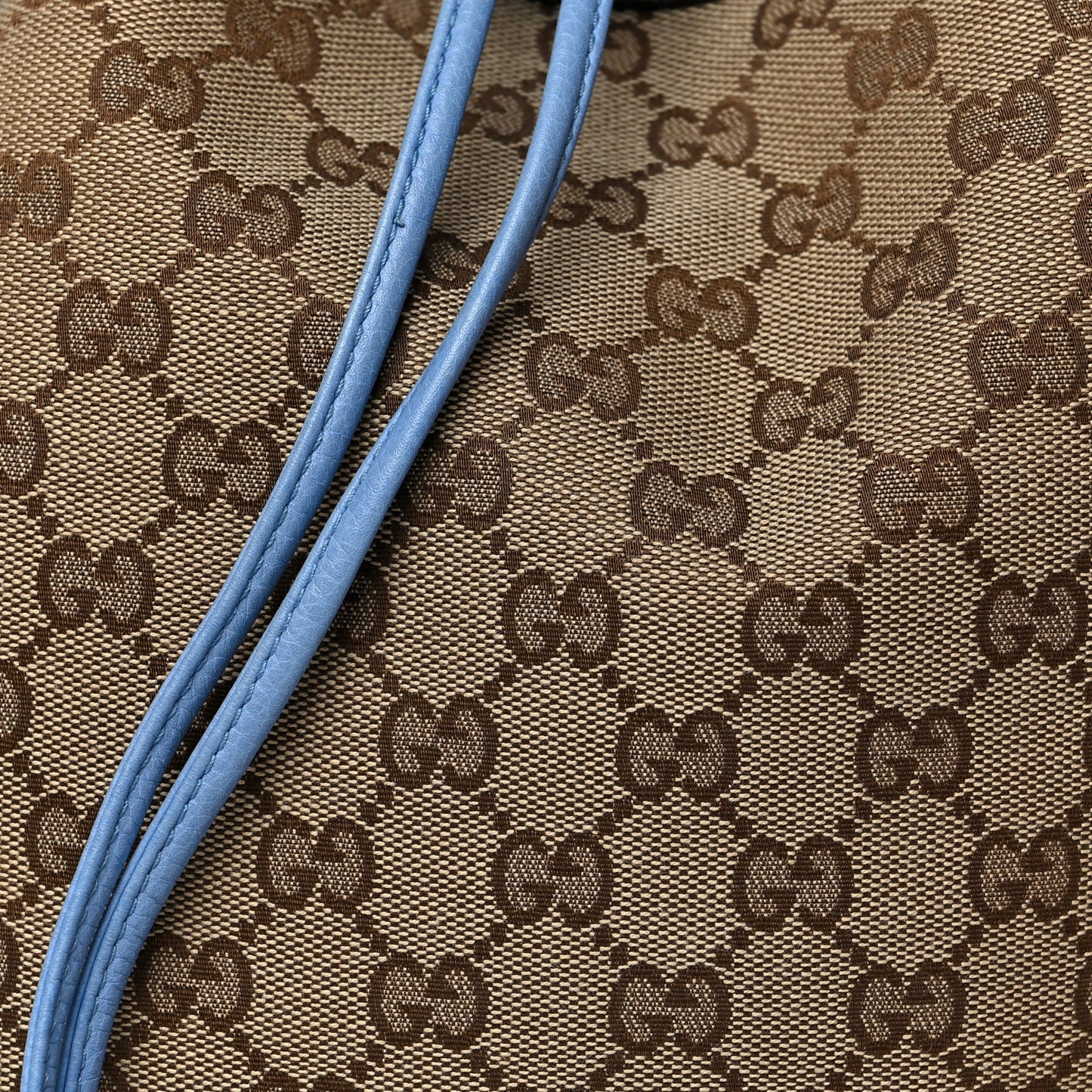 GG Monogram Calfskin Bucket Bag Blue