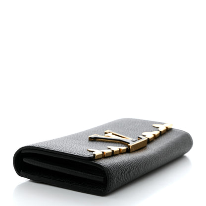 Louis Vuitton Taurillon Embellished Capucines Long Wallet Black 4 of 7