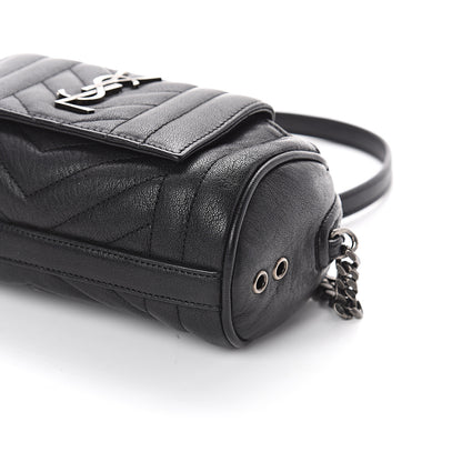 Saint Laurent Lambskin Matelasse Monogram East West Rider Bag Black 8 of 8