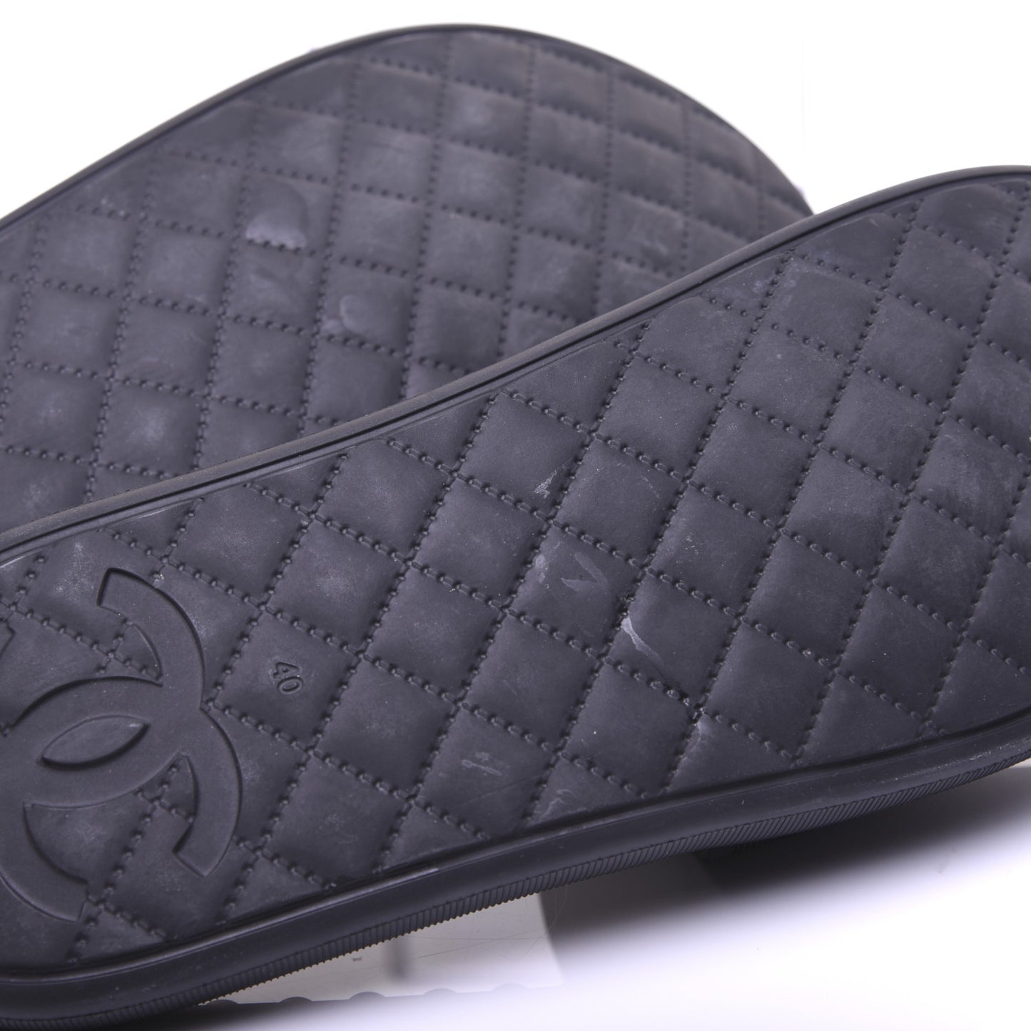 Thermoplastic PVC Camellia Mule Sandals 40 Black