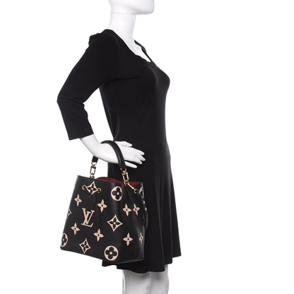 Louis Vuitton Empreinte Monogram Giant Neonoe MM Black Beige 2 of 10