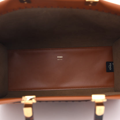 Fendi Vitello King Plexiglass Medium Fendi Sunshine Shopper Tote Cuoio 5 of 9