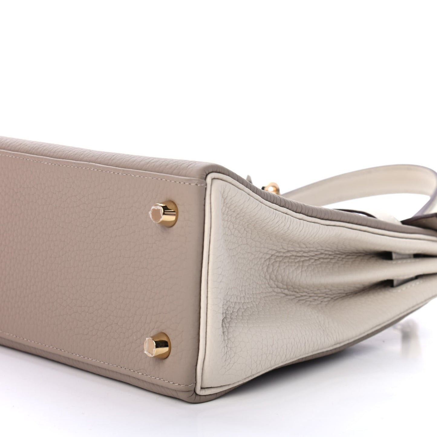 Taurillon Clemence Horseshoe Kelly Retourne 25 Gris Tourterelle Craie