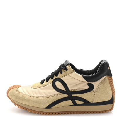 Loewe Nylon Suede Flow Runner Sneakers 37 Gold Black 1 of 11