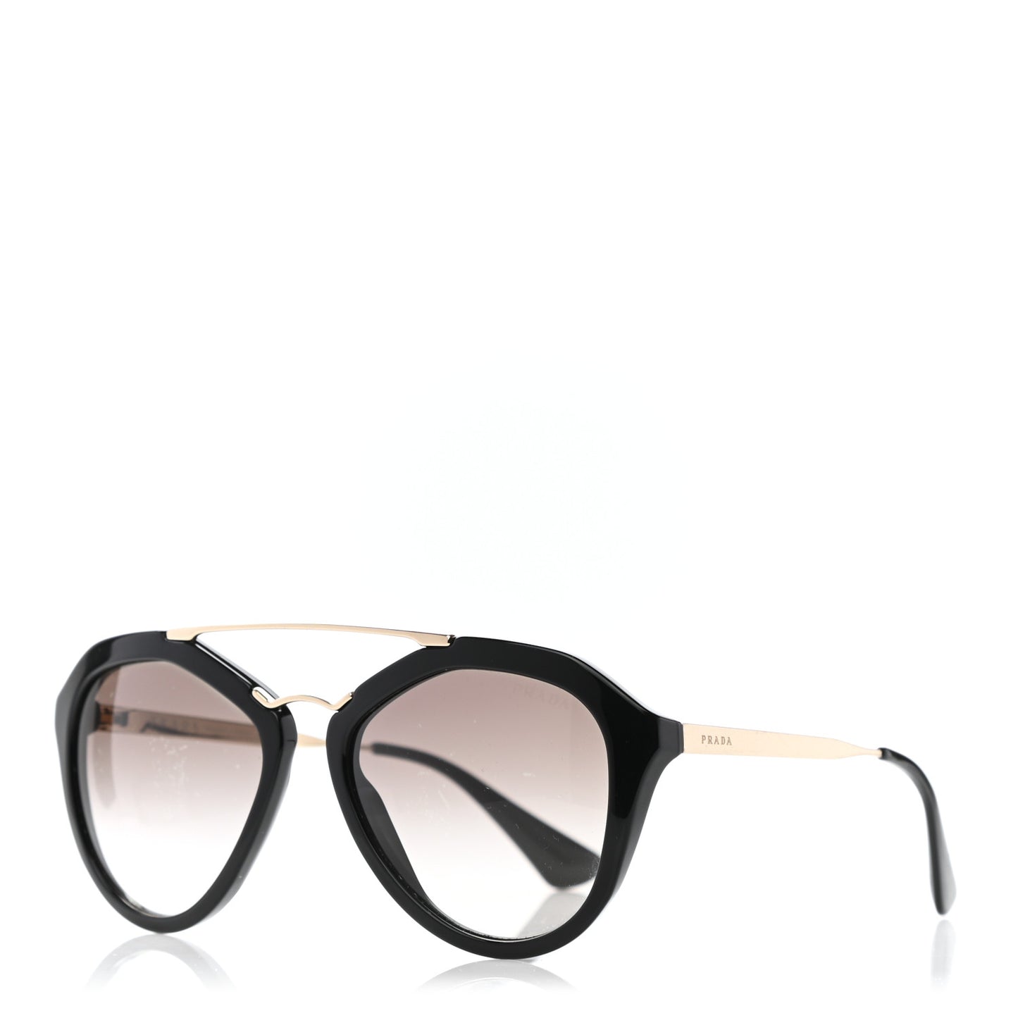 Acetate Metal Cinema Sunglasses SPR 12Q Black