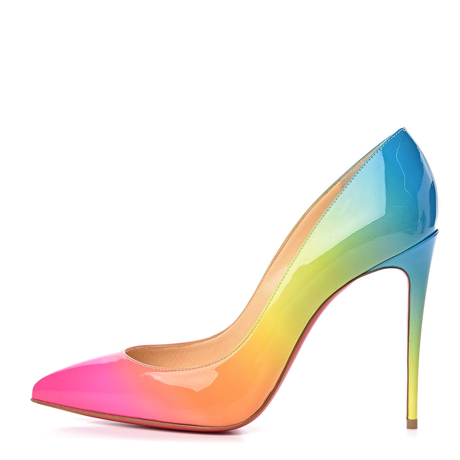 Christian Louboutin Patent Sunrise Pigalle Follies 100 Pumps 39 Multicolor 1 of 9