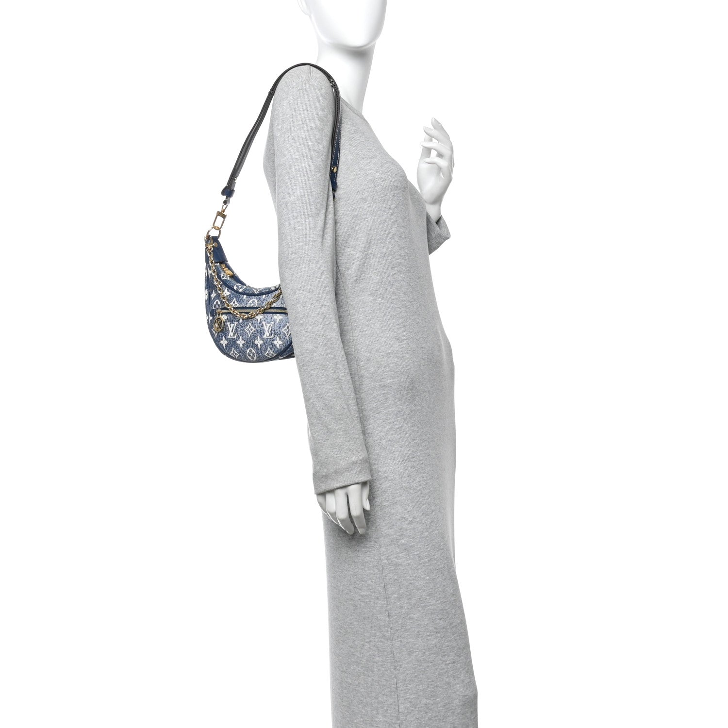 Louis Vuitton Monogram Jacquard Denim Loop Bleu 2 of 9