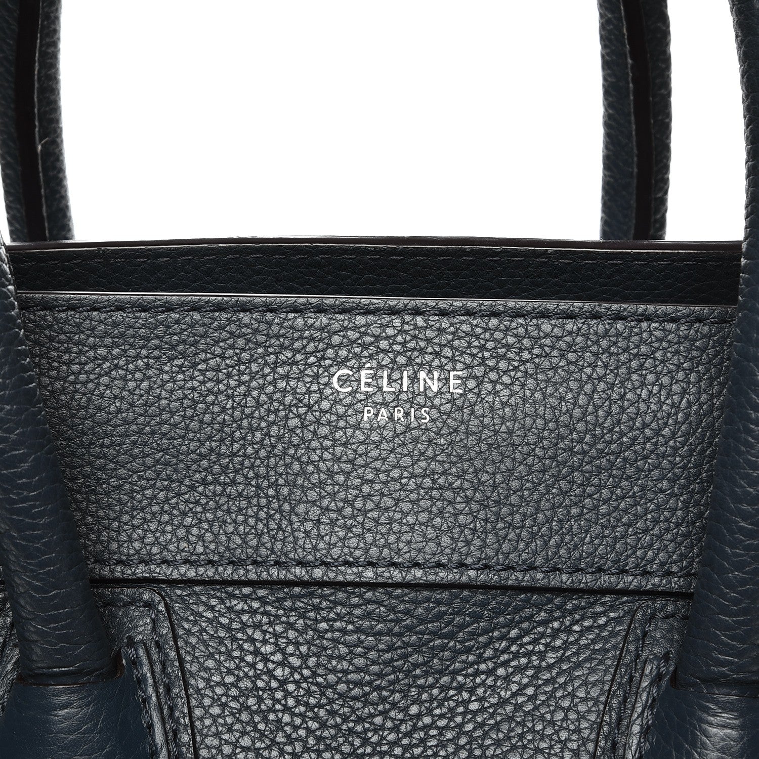 Celine Drummed Calfskin Mini Luggage Orage 6 of 10
