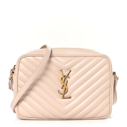Saint Laurent Calfskin Matelasse Monogram Lou Camera Bag Washed Light Pink 1 of 13