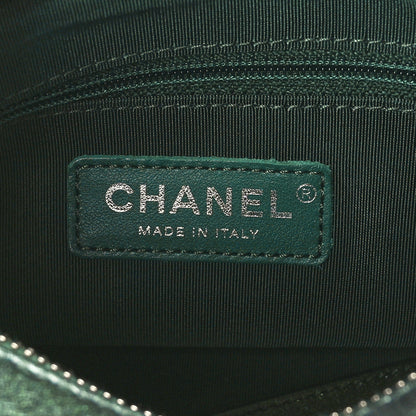 Chanel Metallic Aged Calfskin Chevron Quilted Small Gabrielle Hobo Green 6 of 11