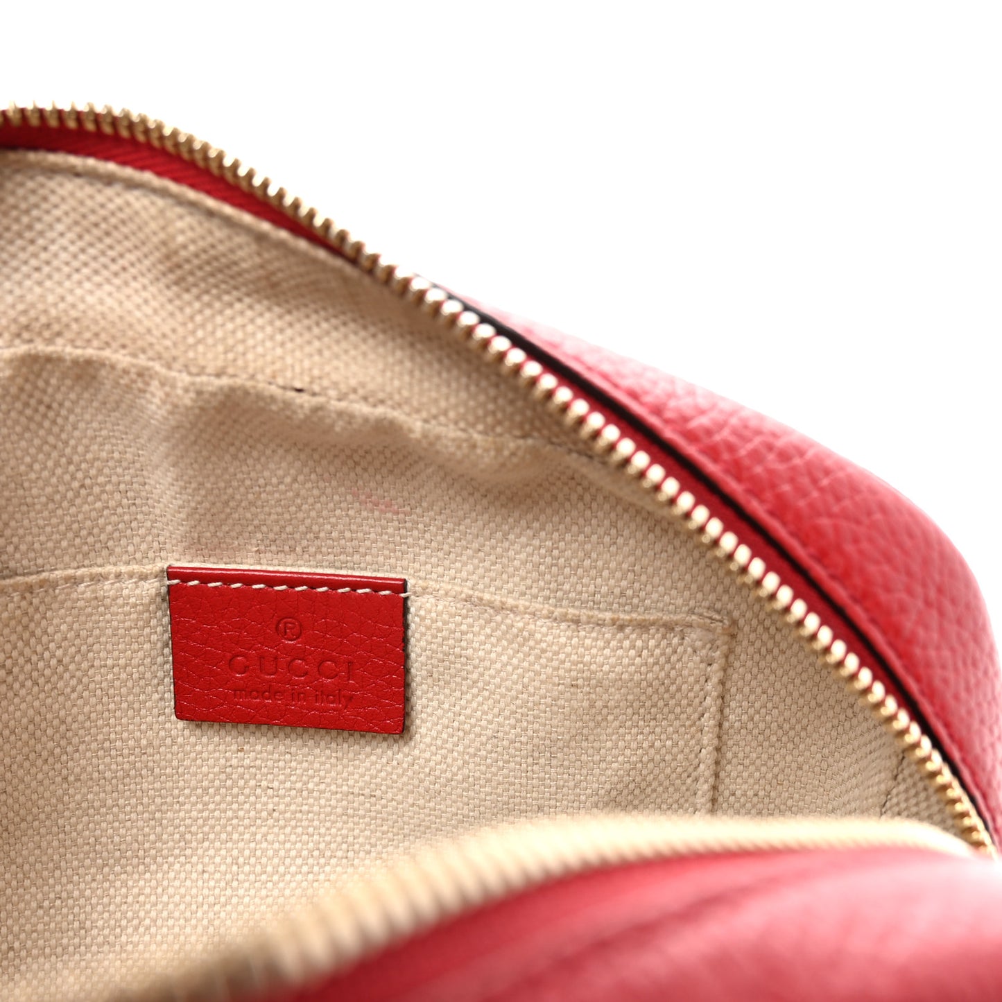 Pebbled Calfskin Small Soho Disco Bag Tabasco Red