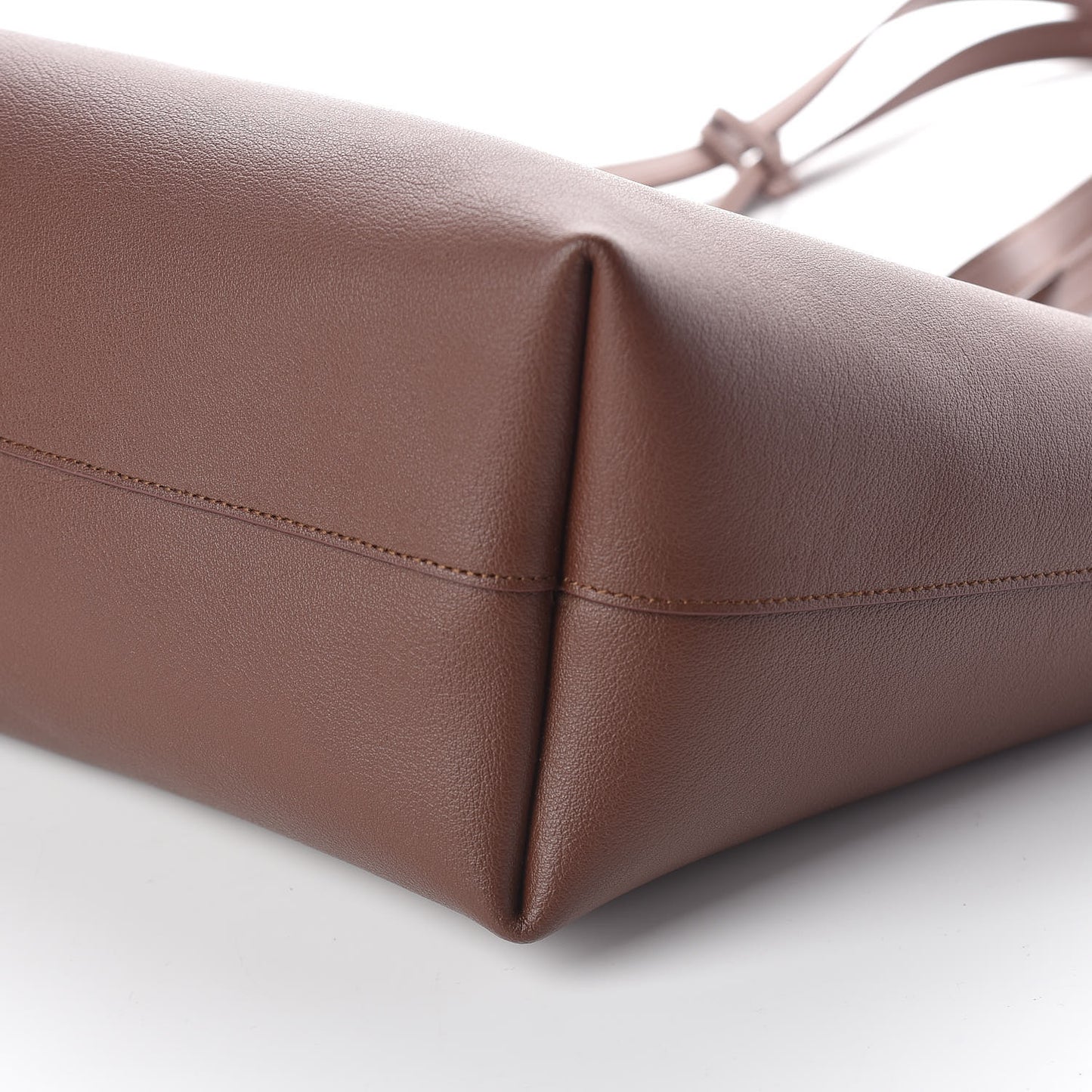 Calfskin Large Shopping Tote Old Brandy