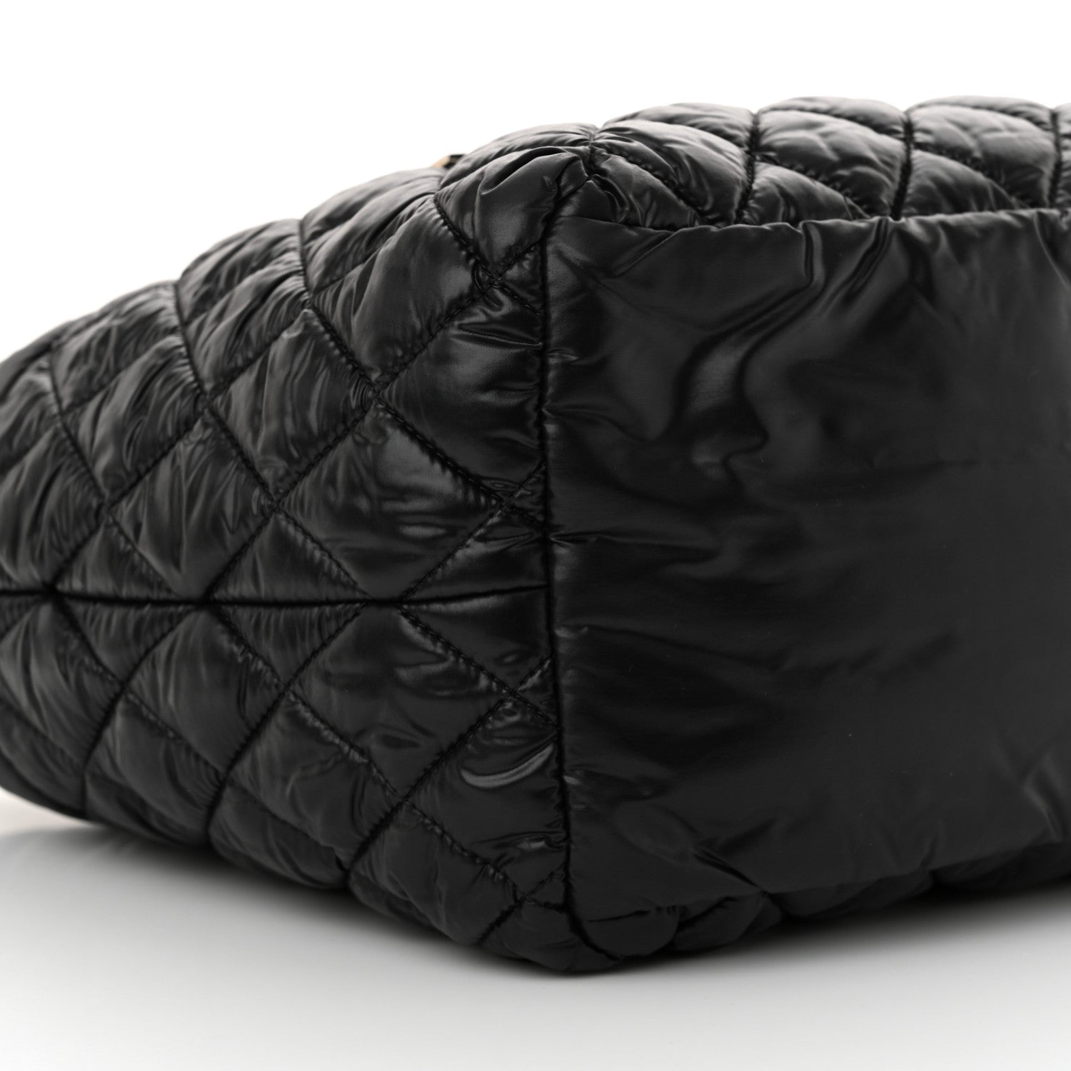 Chanel Nylon Quilted Small Coco Cocoon Tote Black 9 of 10