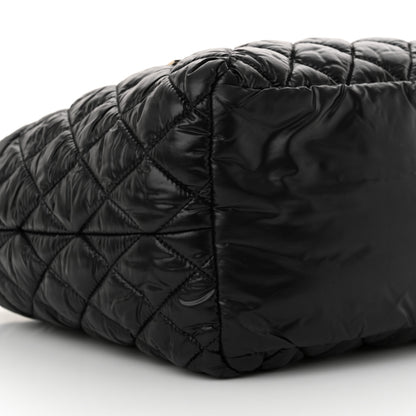 Chanel Nylon Quilted Small Coco Cocoon Tote Black 9 of 10