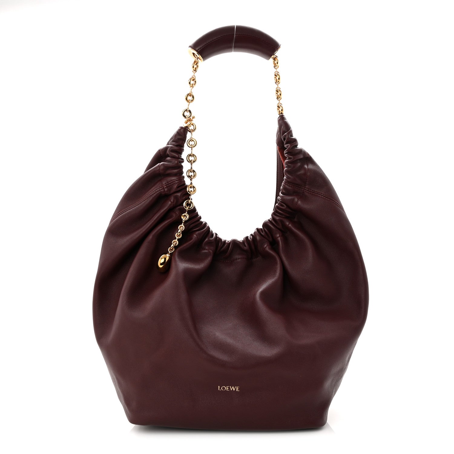Loewe Buttery Nappa Lambskin Medium Squeeze Bag Dark Burgundy 1 of 8