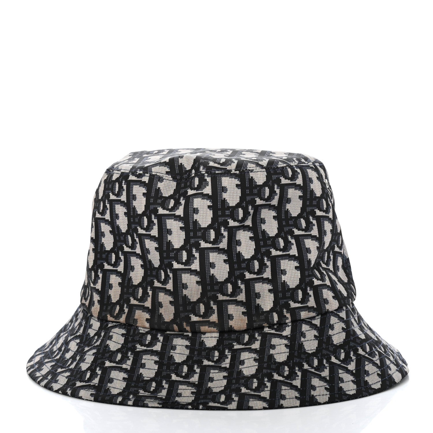 Christian Dior Oblique Reversible Teddy-D Brim Bucket Hat 57 Blue 1 of 9