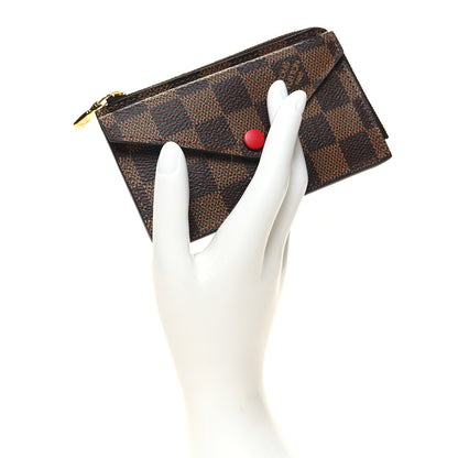Louis Vuitton Damier Ebene Recto Verso Card Holder Red 2 of 8