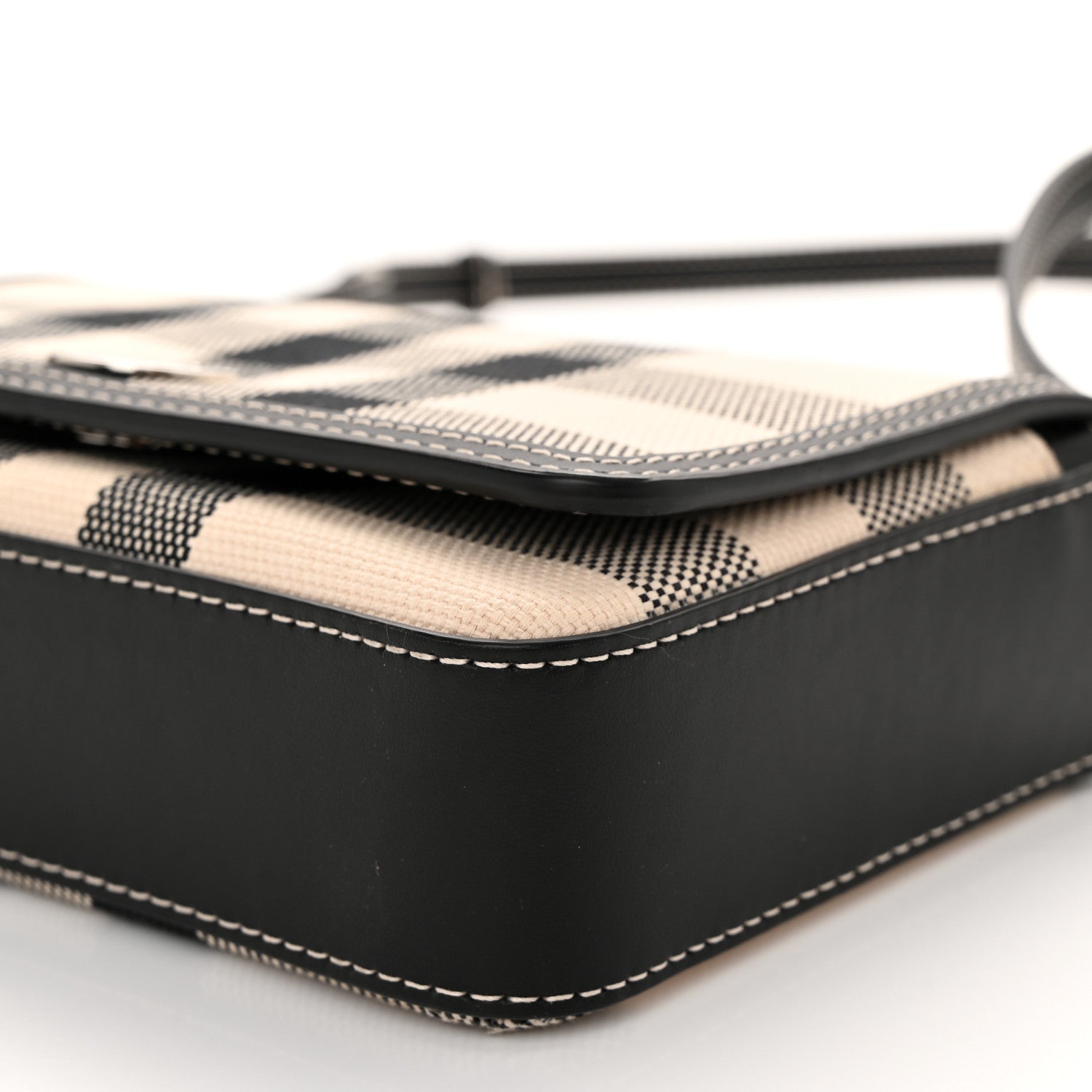 Burberry E-Canvas Vintage Check Hampshire Crossbody Black 10 of 10